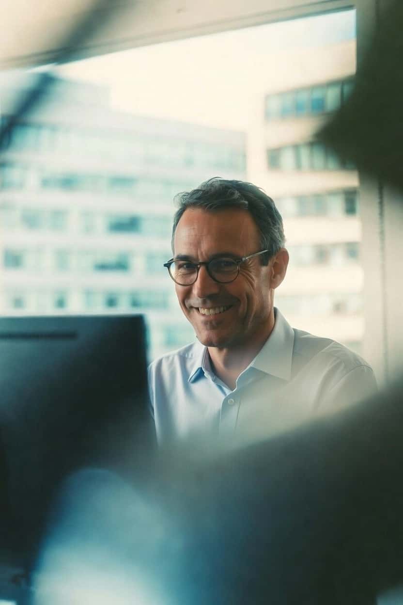 Hombre trabajando con ClickBalance